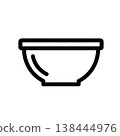 Minimalist Bowl Icon Vector for Kitchen and Food Design 138444976