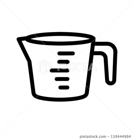 Measuring Cup Icon - Kitchen Tool Vector Illustration 138444984