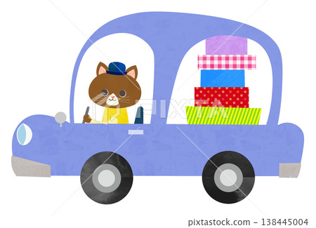 Cat and car 138445004