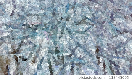 Abstract Blue Mosaic Pattern Background with Geometric Polygonal Stained Glass Texture Design Abstract Blue Mosaic Pattern Background with Geometric Polygonal Stained Glass Texture Design 138445095