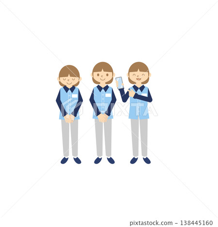 Illustration of a woman working at a convenience store Illustration of a woman working at a convenience store 138445160