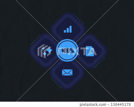 Multi-agent workflow autonomous collaboration, artificial intelligent coordination. MAS - multi agent ai system, AI powered 2026 trends, advanced autonomous agents automation vector illustration 138445178