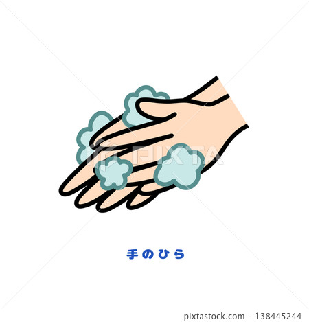 Handwashing: Illustration of how to wash your palms (correct handwashing and hygiene management) Handwashing: Illustration of how to wash your palms (correct handwashing and hygiene management) 138445244