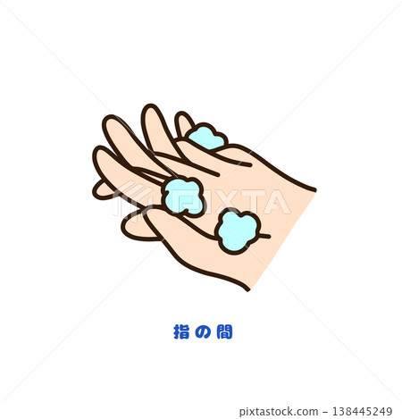 洗手:如何清洗指縫的圖示(感染控制和衛生管理) 洗手:如何清洗指縫的圖示(感染控制和衛生管理) 138445249