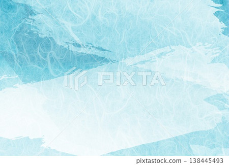 帶有絨面紋理的藍色日本紙 138445493