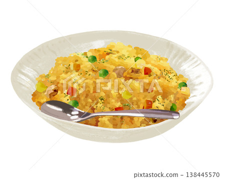 咖哩飯（乾咖哩），配湯匙 138445570