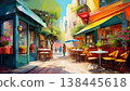 A cafeteria in a European alley 138445618