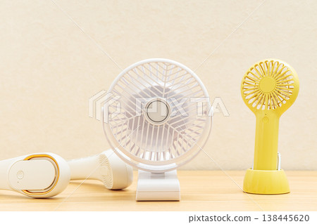 Three portable fans Three portable fans 138445620