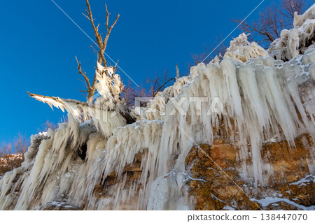 Icicles on the rocks Icicles on the rocks 138447070
