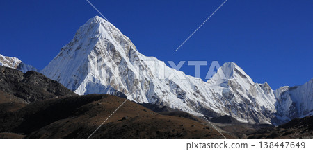 Mount Pumori seen from Lobuche. Nepal. Mount Pumori seen from Lobuche. Nepal. 138447649