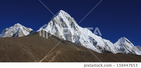 Mount Pumori and Kala Patthar, viewpoint near the Everest Base Camp, Nepal. Mount Pumori and Kala Patthar, viewpoint near the Everest Base Camp, Nepal. 138447653
