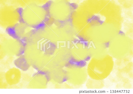Illustration material: Purple and yellow circular pattern (horizontal) Illustration material: Purple and yellow circular pattern (horizontal) 138447732