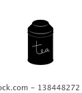 A simple monochrome tea canister. 138448272