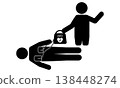 Pictogram of a person setting up an AED 138448274
