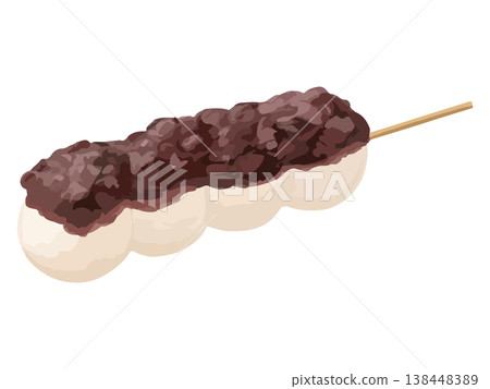 Anko dango (with chunky red bean paste, 1 skewer) Anko dango (with chunky red bean paste, 1 skewer) 138448389