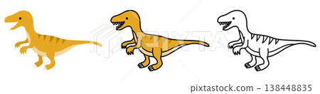 可愛的迅猛龍插圖 138448835