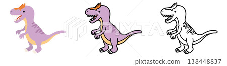 Cute Allosaurus illustration Cute Allosaurus illustration 138448837