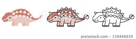 Cute Ankylosaurus Illustration Cute Ankylosaurus Illustration 138448839