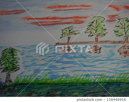 Landscape at the waterside 138448916