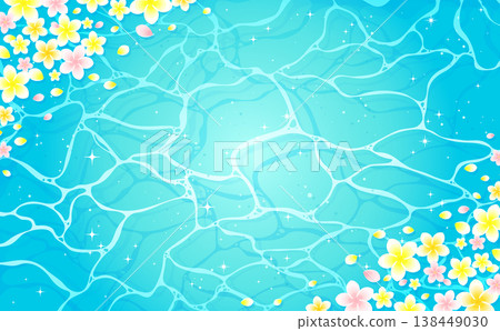 Sparkling sea and plumeria frame 1_horizontal 138449030