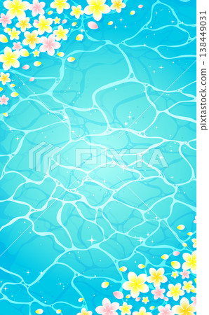 Sparkling sea and plumeria frame 1_vertical 138449031