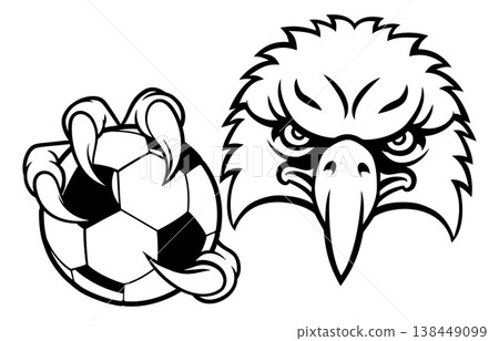 Eagle Hawk Soccer Football Bald Eagles Mascot Eagle Hawk Soccer Football Bald Eagles Mascot 138449099