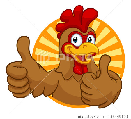 Chicken Cartoon Rooster Cockerel Character Chicken Cartoon Rooster Cockerel Character 138449103