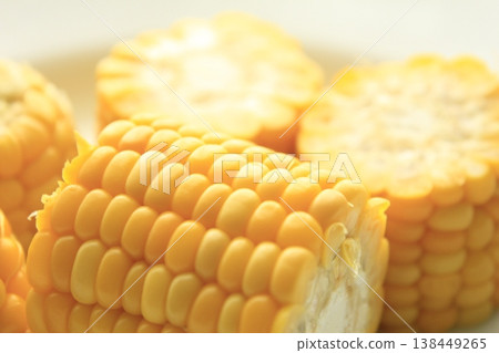 Sliced boiled corn Sliced boiled corn 138449265