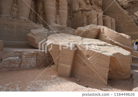 Abu Simbel Temple, Ramesses II, Fallen Head Abu Simbel Temple, Ramesses II, Fallen Head 138449626
