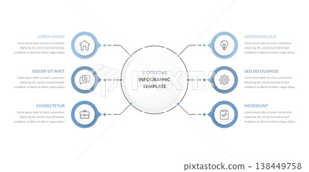Six Options Infographic Template 138449758