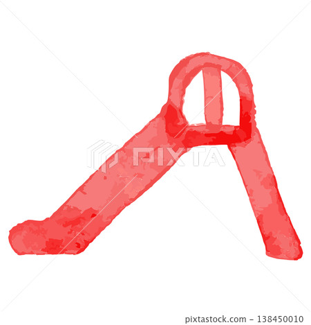 Playful Watercolor Series | Slide Illustration - Playground Equipment for Kindergartens and Preschools 138450010
