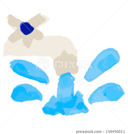 趣味水彩系列 | 水龍頭和水花插畫 - 洗手、清潔,適合幼兒園和學前班 趣味水彩系列 | 水龍頭和水花插畫 - 洗手、清潔,適合幼兒園和學前班 138450011