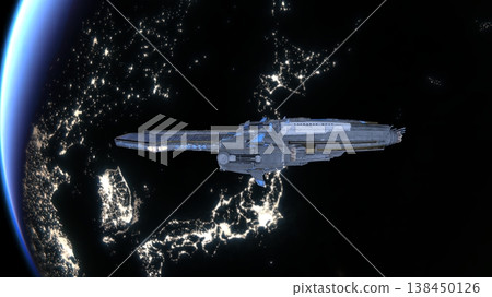 太空船和地球 138450126
