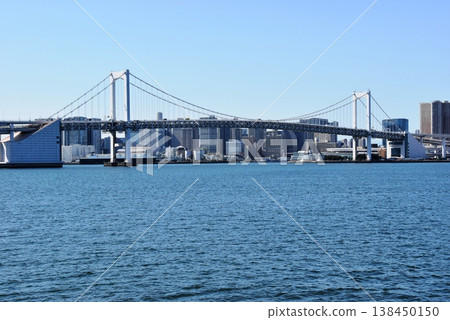 從東京江東區豐洲古魯裡公園看到的彩虹橋。 138450150