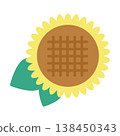 Simple sunflower illustration material 138450343