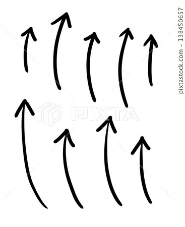 Simple hand-drawn arrow silhouette Simple hand-drawn arrow silhouette 138450657