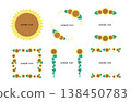 Simple sunflower frame set 138450783