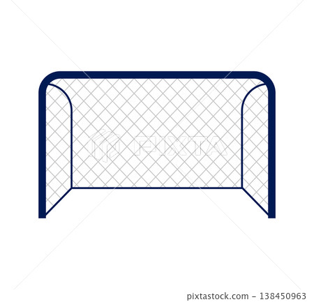 Soccer goal with net. World football championship illustrations and icons series. Soccer goal with net. World football championship illustrations and icons series. 138450963