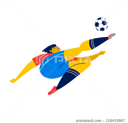 Abstract soccer player figure. World football championship illustrations and icons series. 138450967