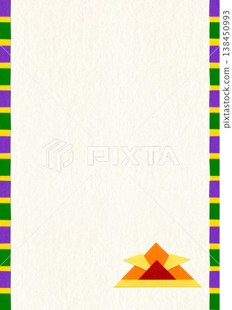 Children's Day Origami-style helmet collage illustration background material / Vertical A4 138450993