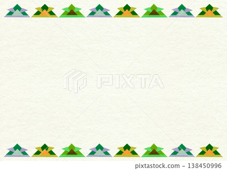 兒童節大地色系摺紙風格頭盔拼貼插畫背景素材 / 橫向 A4 138450996