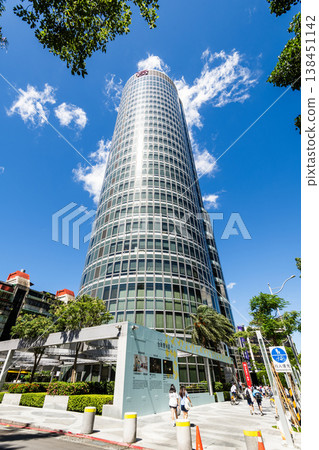 View of the TS Financial Holdings in Taipei, Taiwan. Companies Taishin Financial Holding and Shin Kong Financial Holding merged to form Company TS Financial Holding. 138451142