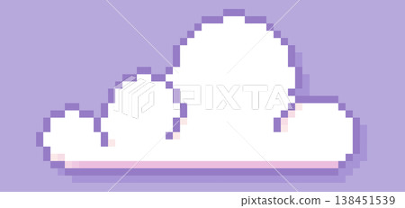 Pixel art cloud. Pixel art cloud. 138451539
