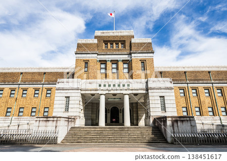 Building view of the National Museum of Nature and Science in Ueno Park, Taito, Tokyo, Japan. The museum has exhibitions on Japanese pre-Meiji science. 138451617