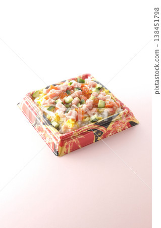 Chirashi sushi with plenty of toppings Chirashi sushi with plenty of toppings 138451798