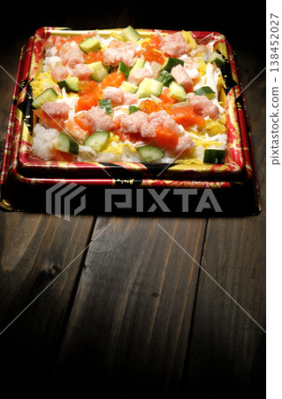 Chirashi sushi with plenty of toppings Chirashi sushi with plenty of toppings 138452027