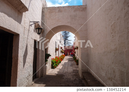 Walkways of Santa Catalina Monastery in Arequipa, Peru 138452214