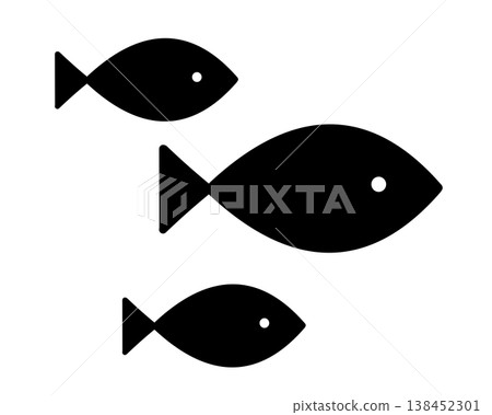 Simple fish pictogram Simple fish pictogram 138452301