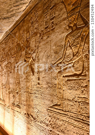 Abu Simbel Temple, Small Temple, Relief of Nefertari and the Gods Abu Simbel Temple, Small Temple, Relief of Nefertari and the Gods 138452494
