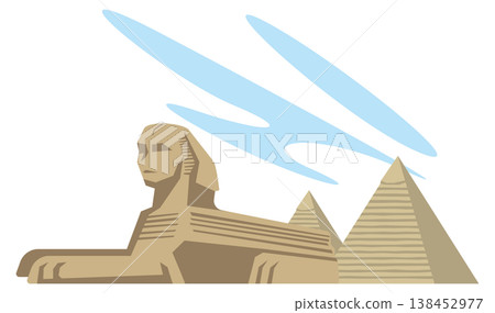 Image illustration of the Sphinx and pyramids Image illustration of the Sphinx and pyramids 138452977